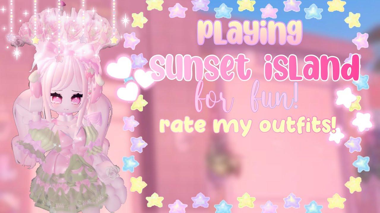 Playing SUNSET ISLAND for fun!!🎀💗| Rate my outfits! | Royale High