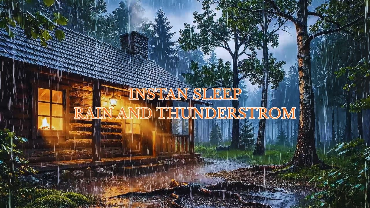 Rain Sounds For Sleeping - 99% Instantly Fall Asleep With Thunder and Rain Sound #25