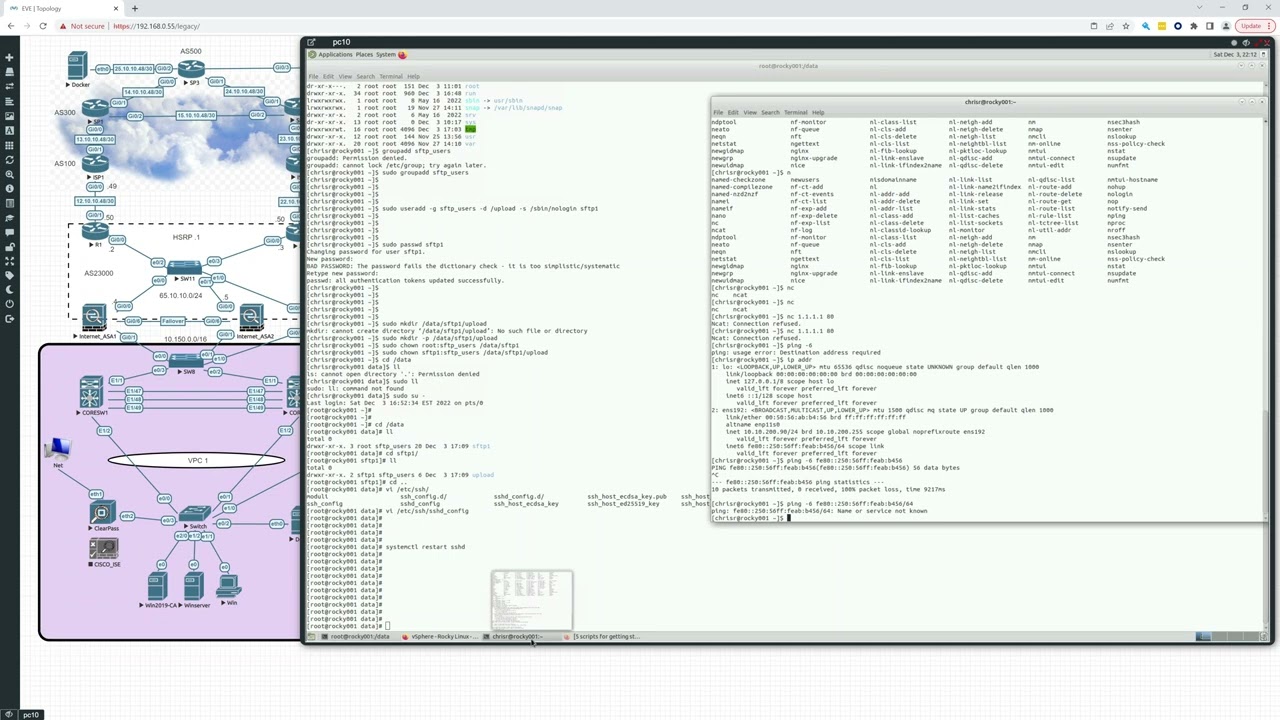 Введение в Linux - Rocky Linux 9 - Настройка SFTP-сервера Linux с использованием chroot - Часть 1
