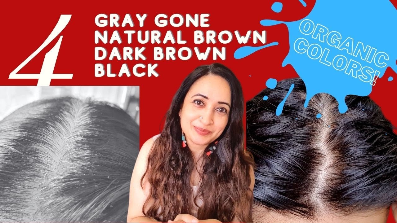 Tried Natural Hair Color For Grey Hair! LIVE RESULTS-Get Brown, Dark Brown, Black! Wavy Indian Hair