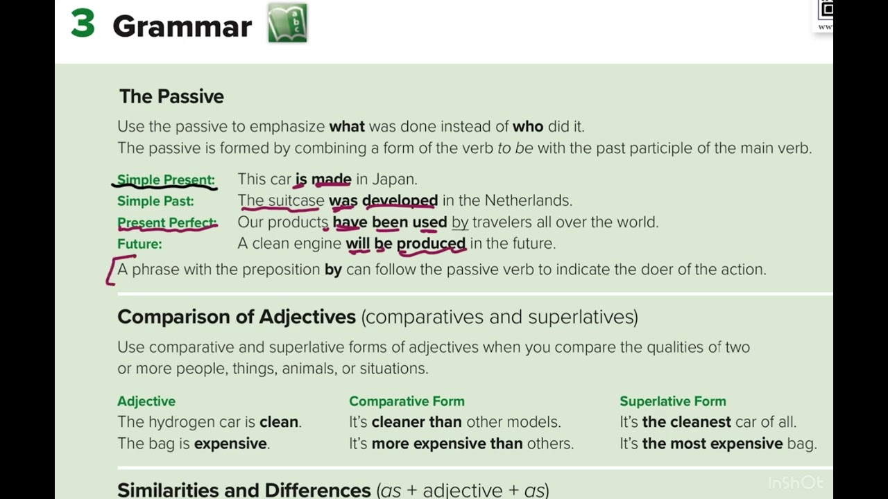 لغة انجيلزية - اول ثانوي - الترم الاول (شرح قاعدة 🩷) The passive
