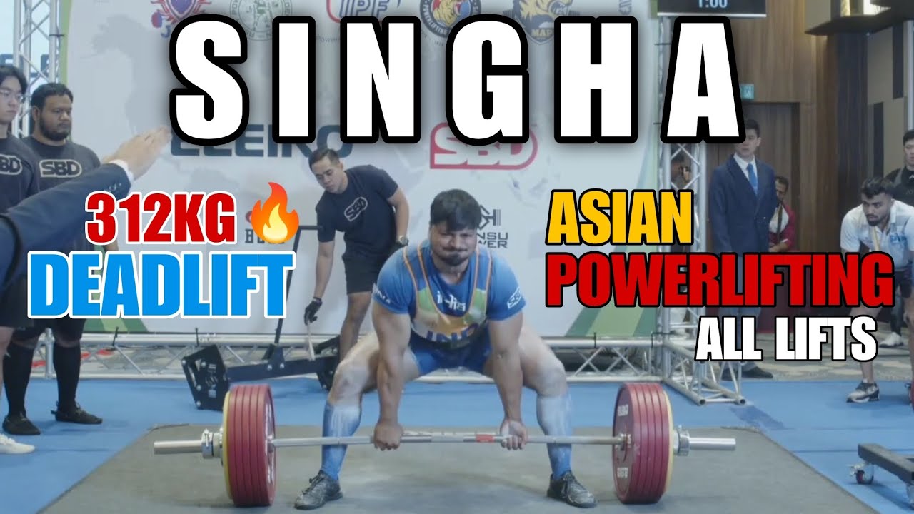 SINGHA🔥 312KG DEADLIFT | ASIAN POWERLIFTING COMPETITION | @FitMindsvlogs |  ElCaptain Aesthetics