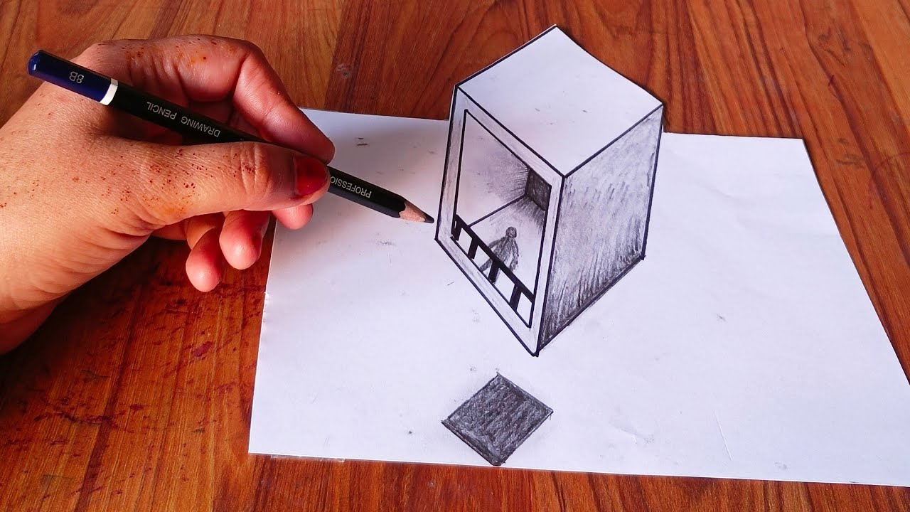 Простой урок по 3D-искусству || Научитесь рисовать реалистичные оптические иллюзии
