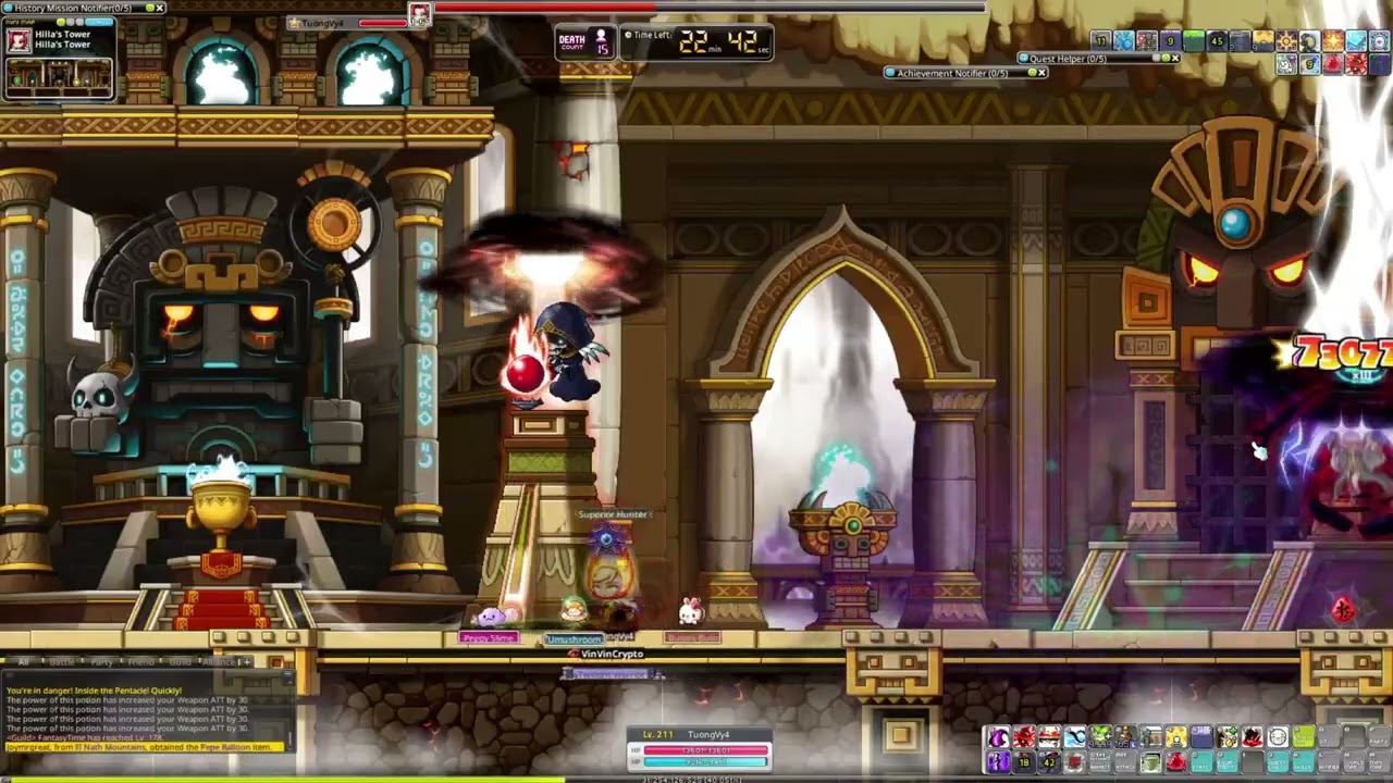 Maplestory N | Shadower 5k stat | hướng dẫn solo hilla hard !