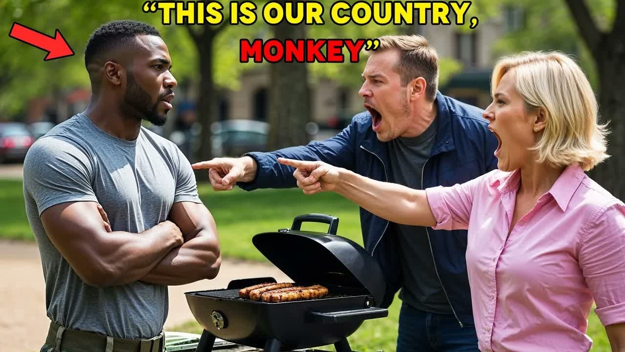Racist Couple ATTACKS Black Navy Seal Over BBQ, 5 Minute Later Karma Hits Them