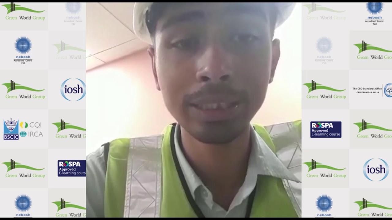NEBOSH IGC | Alumni Mr. Swaroop Nath (Safety Officer) | Green World Group