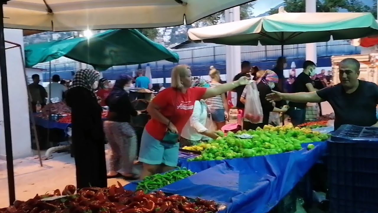 Пришли на РЫНОК В АЛАНЬЕ🇹🇷БАЛЫКБАЗАР✨Обозлила старуху🤭Ассортимент🍅🍇🍐🍓и цены💰Перед самым закрытием🧿