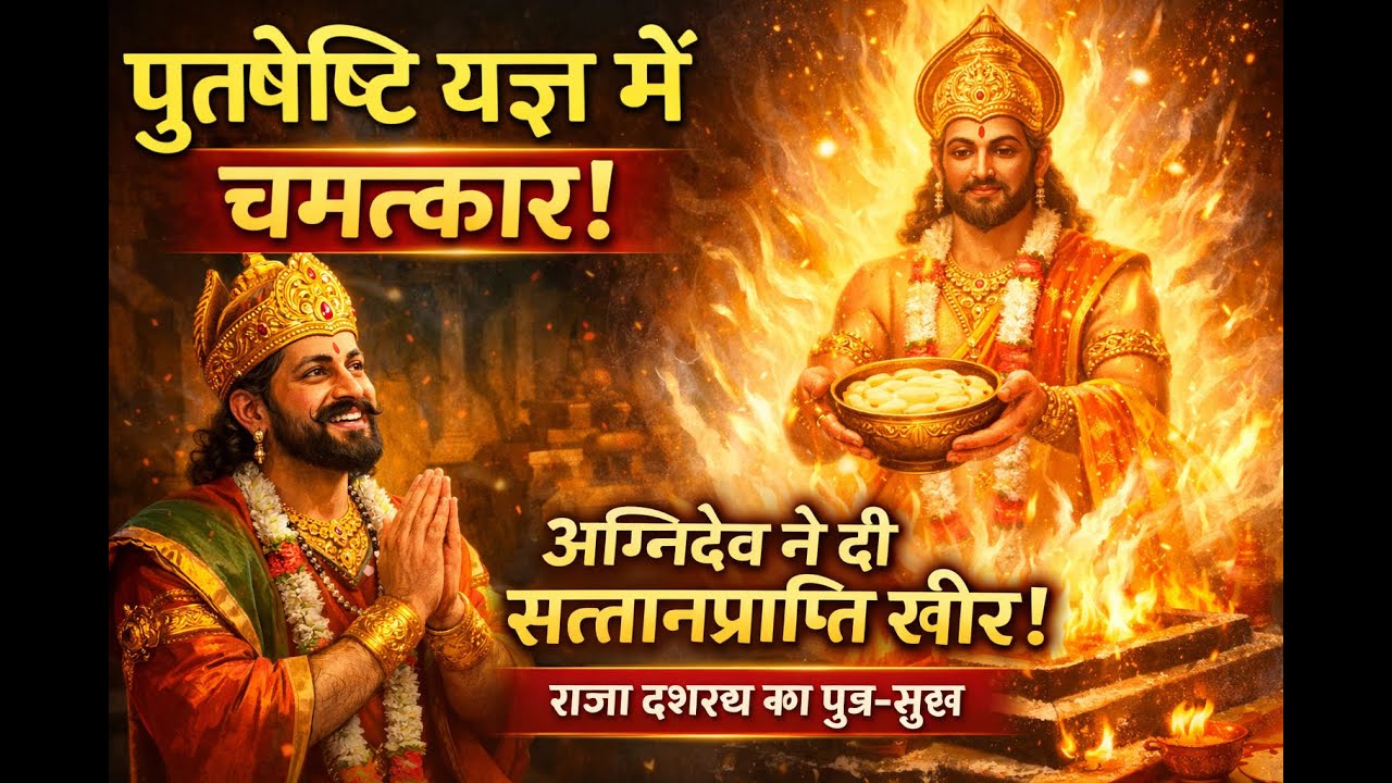 पुत्रेष्टि यज्ञ का चमत्कार | अग्निदेव ने दी संतानप्राप्ति खीर | रामायण बालकाण्ड | Ramayan Bal Kand