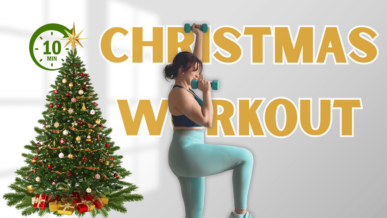 MERRY CHRISTMAS WORKOUT | 10MIN Full Body Dumbbells Workout, Tone, Strengthen & Build Muscle AT Home