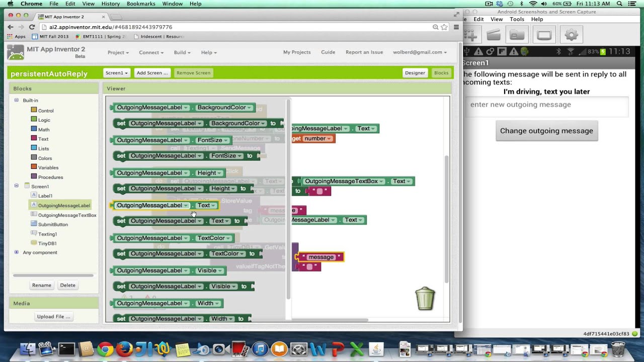 How do you store information persistently in App Inventor?