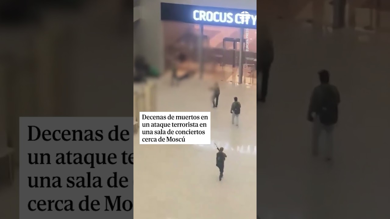 Decenas de muertos en un ataque terrorista en una sala de conciertos cerca de Mosc&uacute; #Rusia #Tiroteo