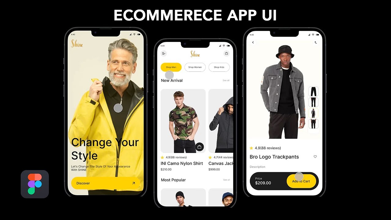 Ecommerce Fashion App UI UX Design in Figma - Full Tutorial App Design