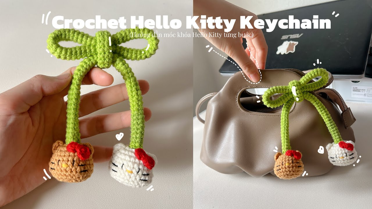 Hướng dẫn móc khóa Hello Kitty dễ thương | Step-by-Step Hello Kitty Keychain Tutorial