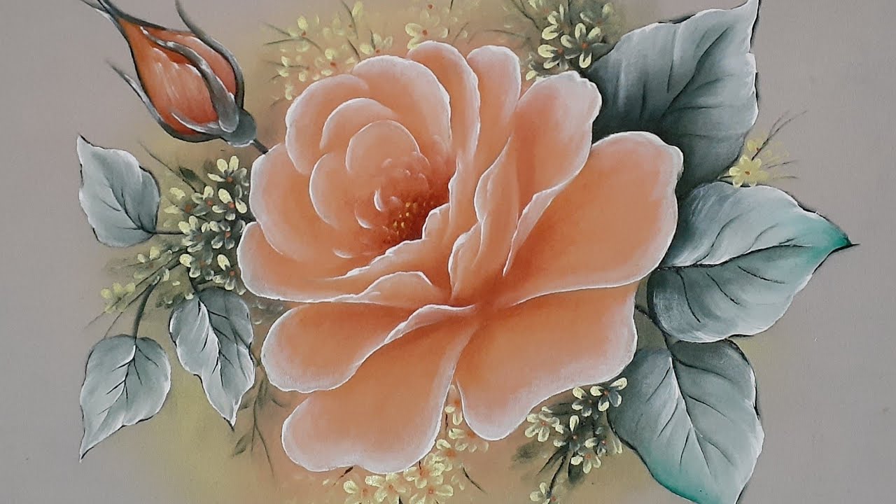 Pintura de rosa para iniciantes