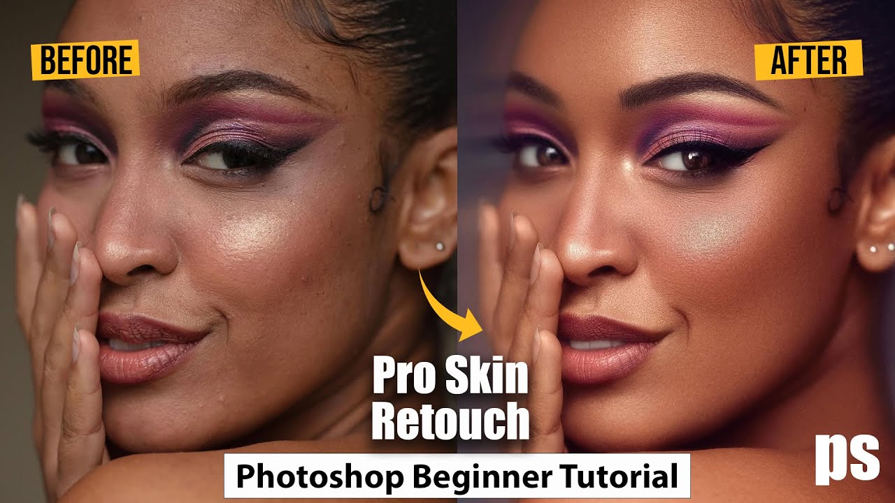 Высококачественная ретушь кожи в Photoshop (урок для начинающих) | Чистые и естественные результаты