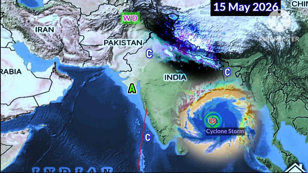 Next 25 Days Weather System Map Forec&agrave;st South Asia/ May month Cyclone Storm 2026.