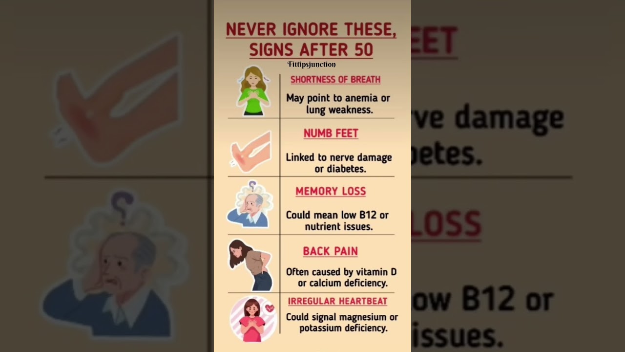 Never Ignore These Warning Signs After 50 | Nutrient Deficiencies & Hidden Health Risks 