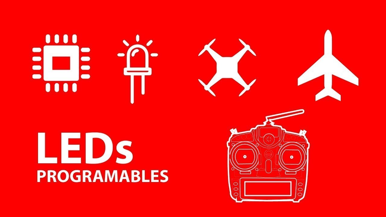 Luces LED RC programadas para aviones y drones