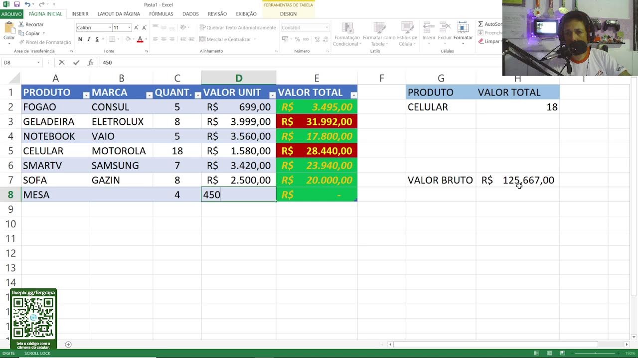 APRENDENDO EXCEL (PROCV + FORMATAR COMO TABELA + FORMATAÇÃO CONDICIONAL