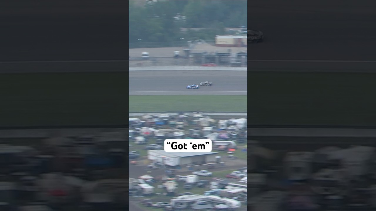 Carson Hocevar to the lead in Michigan