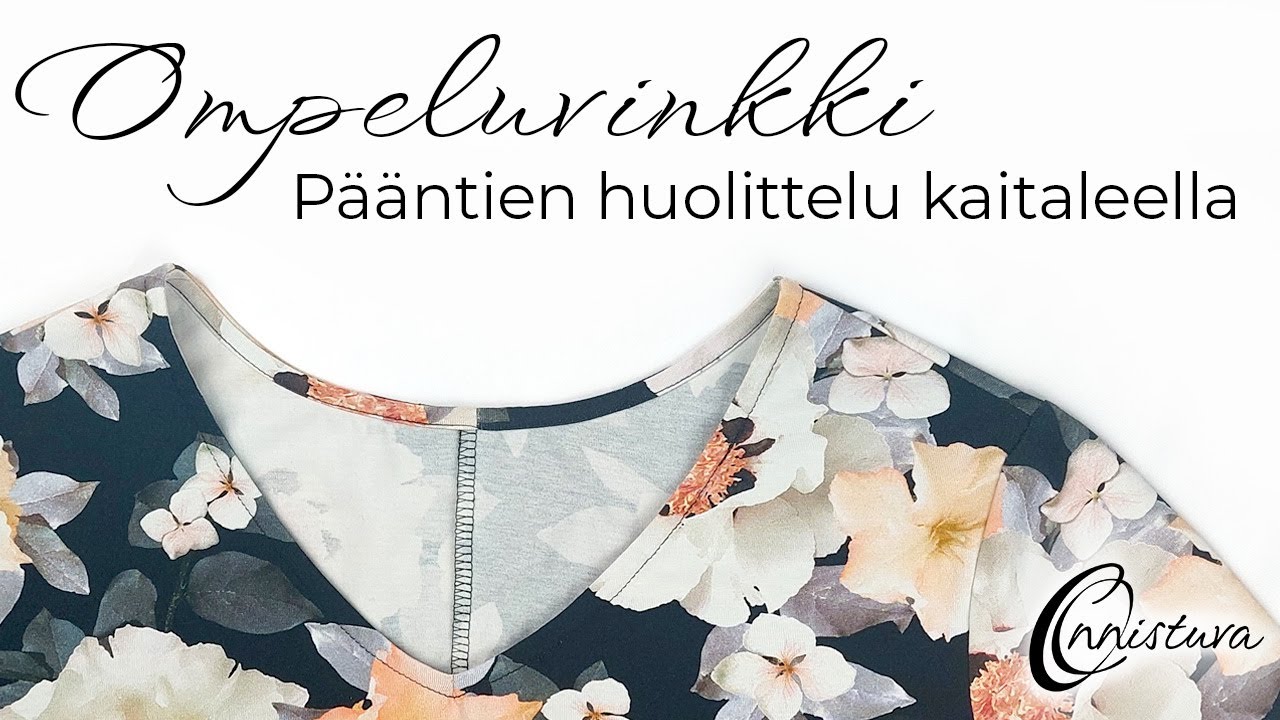 P&auml;&auml;ntien ompelu ja viimeistely kaitaleella - helppo ompeluohje