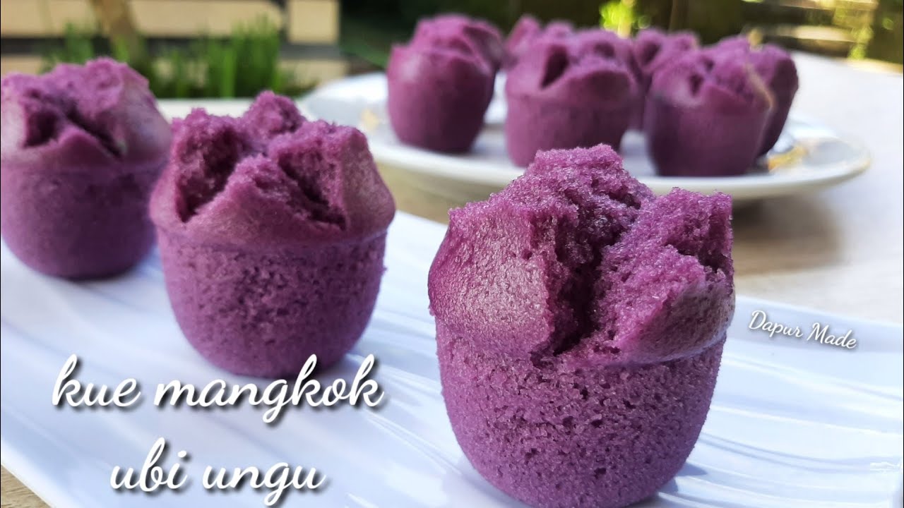 KUE MANGKOK MEKAR UBI UNGU