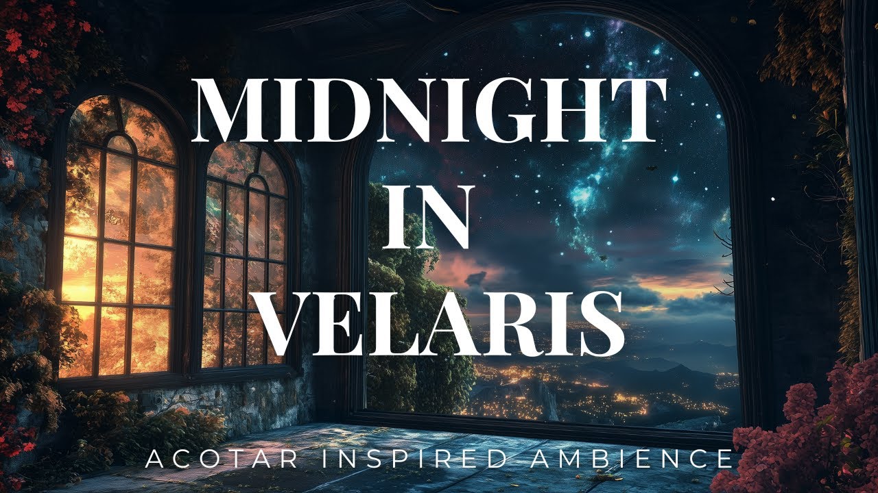 (NO MID ADS) Midnight in Velaris ✨ | Enchanting Ambience City of Starlight | ACOTAR Ambience