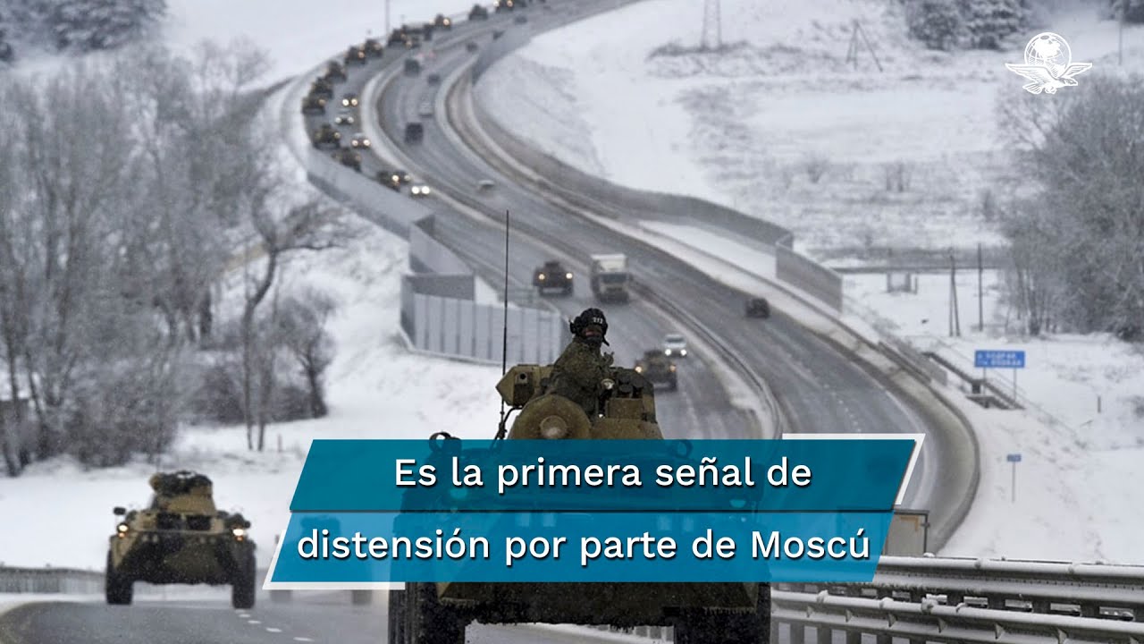 Rusia anuncia retirada de algunas tropas de la frontera con Ucrania