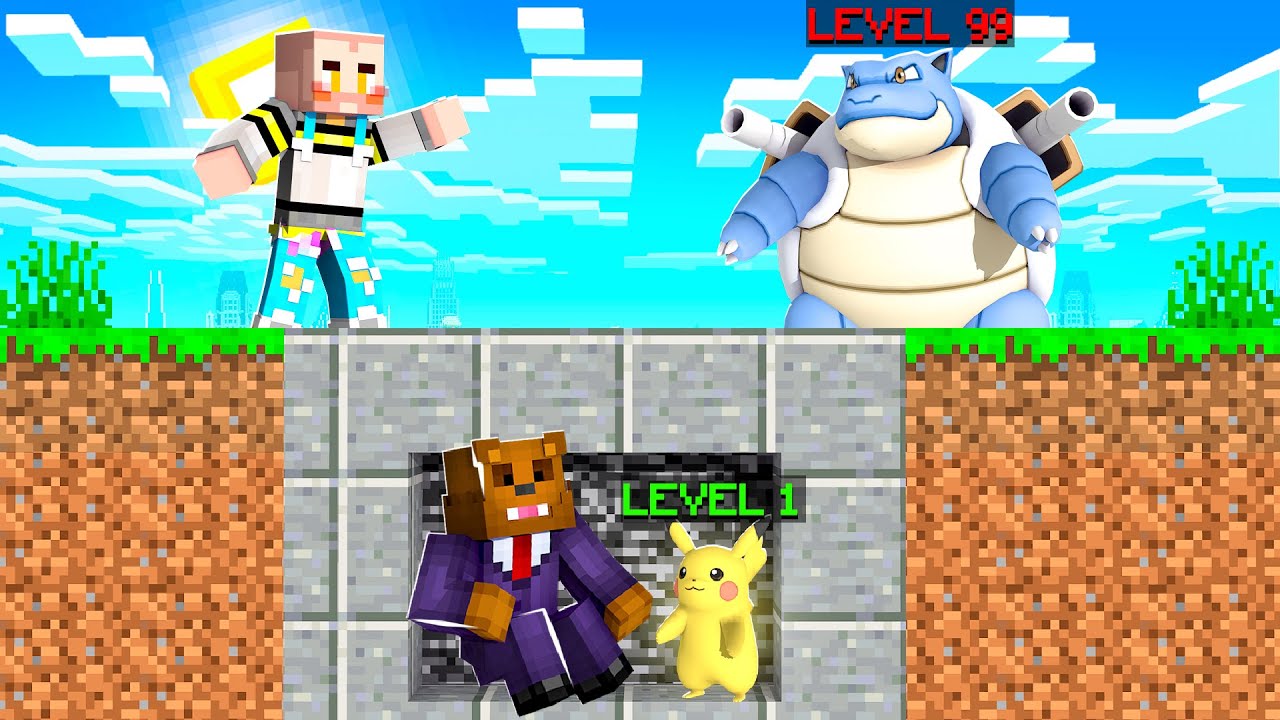 Minecraft Pixelmon: спидраннеры против 4 охотников