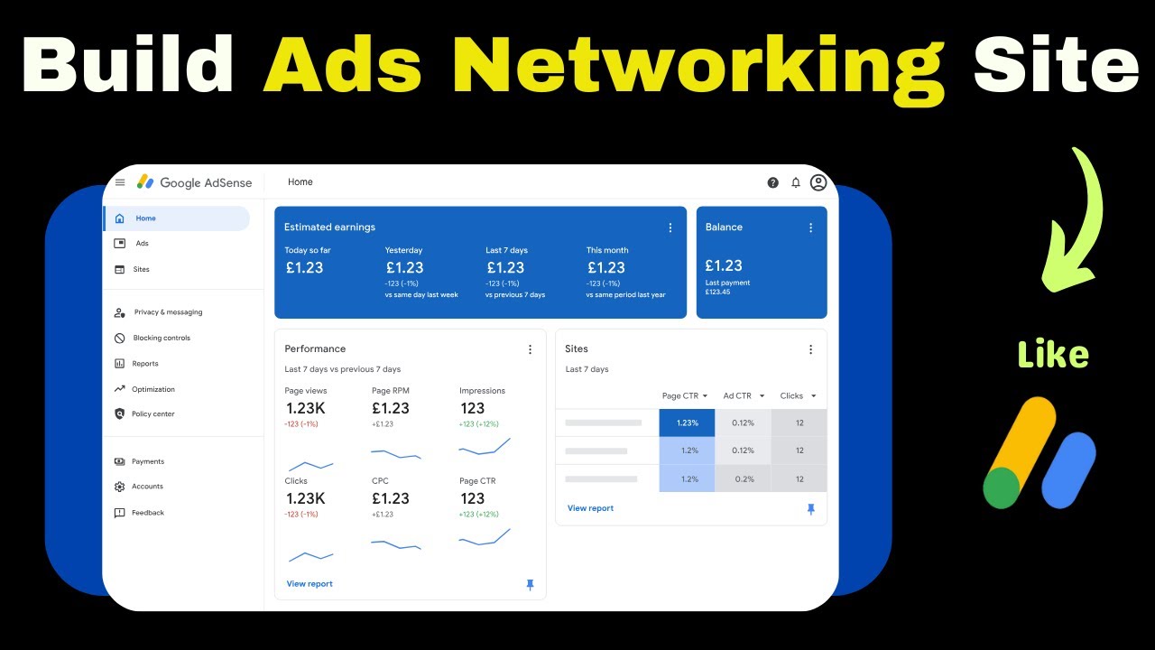 How to build ad networking website like Google Adsense