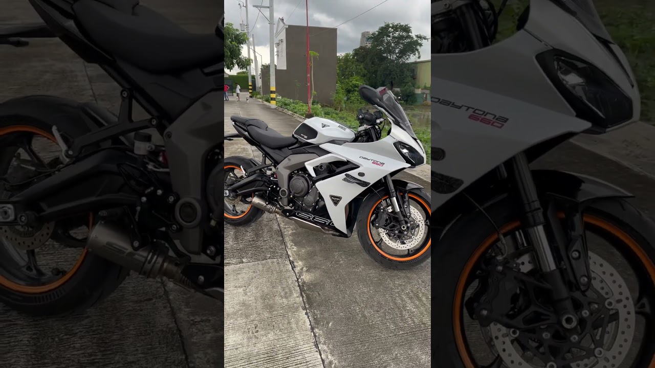 Triumph Daytona 660 2024 with SC project titanium exhaust Idle sound 