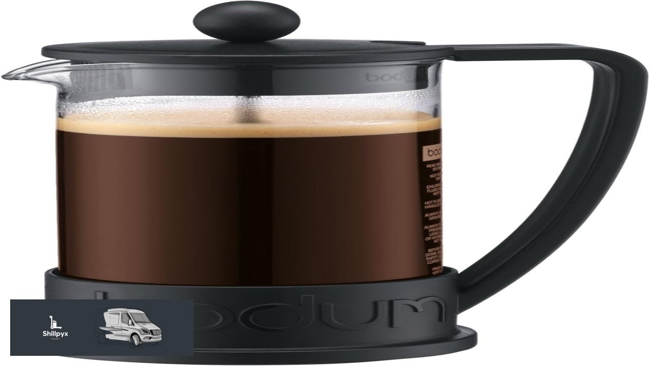 Bodum 12oz Brazil French Press Coffee Maker High Heat Borosilicate Glass Black