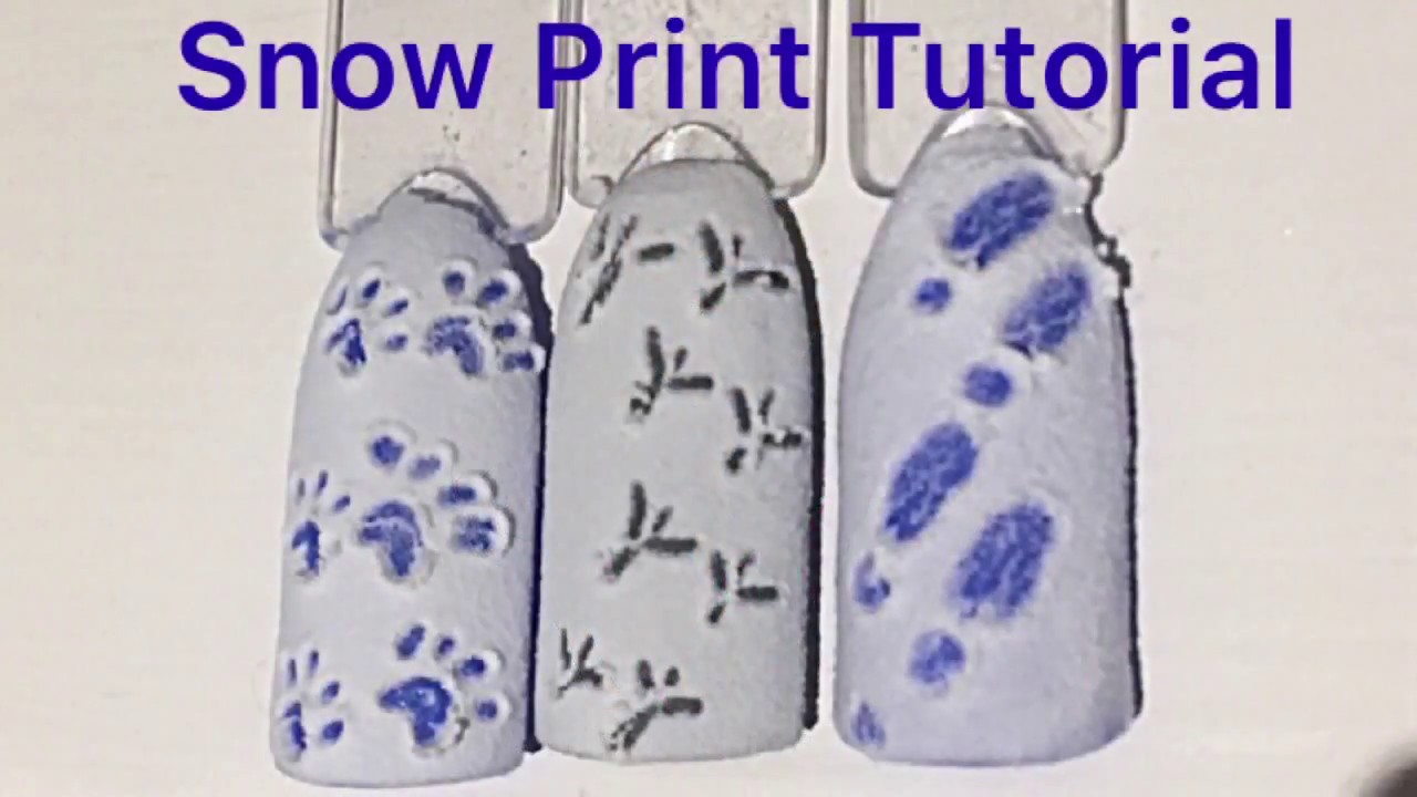Christmas Nail Art Ideas : Snow Footprints Tutorial