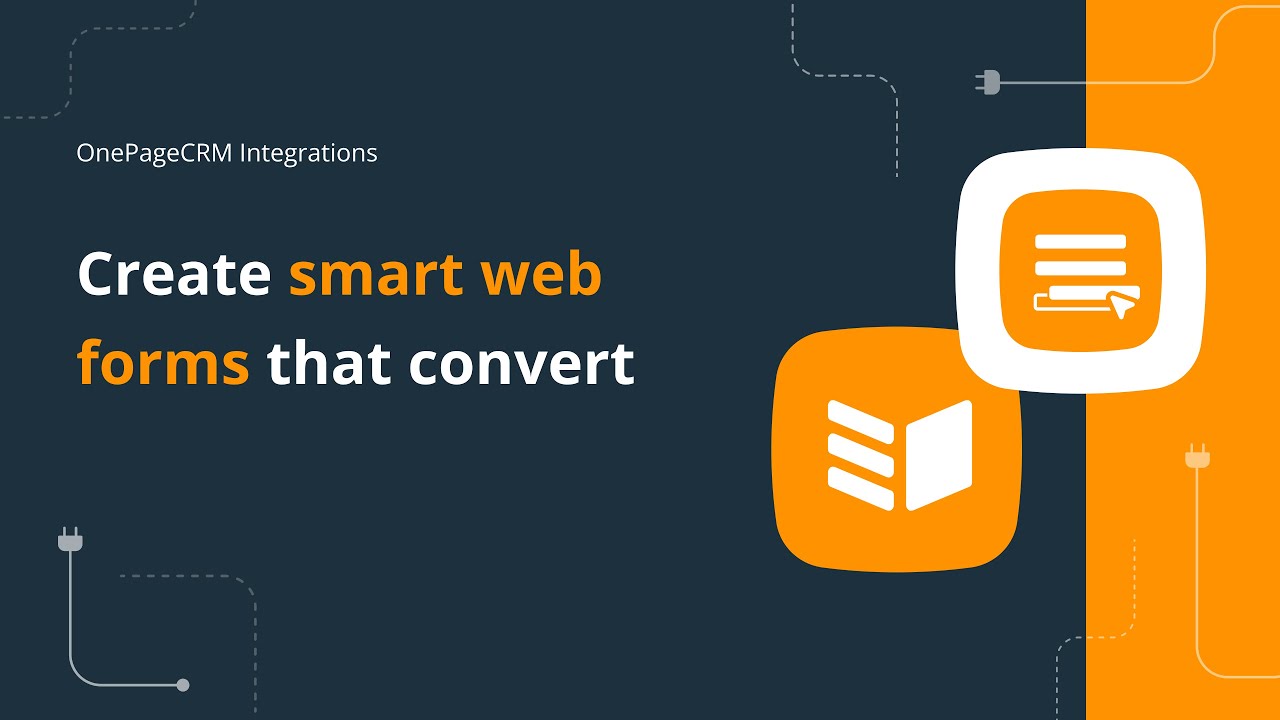 Create web forms for free (simple online form builder) | OnePageCRM