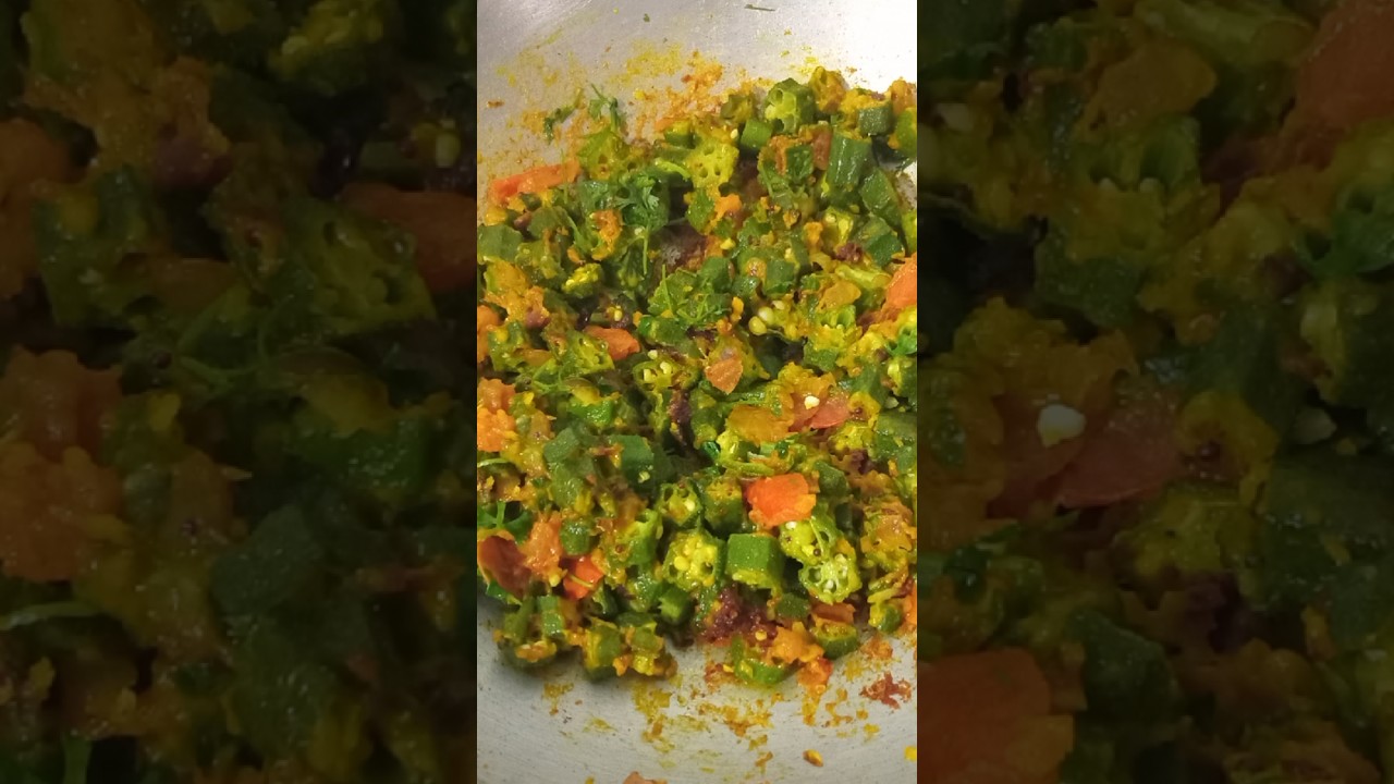 भेंडी भाजी #bhendirecipe #bhendifry #besan bhendi #youtubeshorts #marathi #easyrecipe
