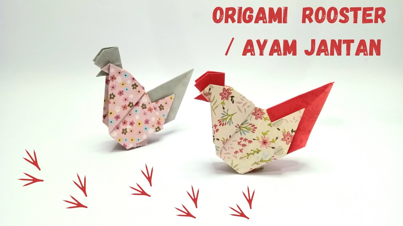 Origami Rooster | Origami Ayam Jago / Origami Ayam Jantan