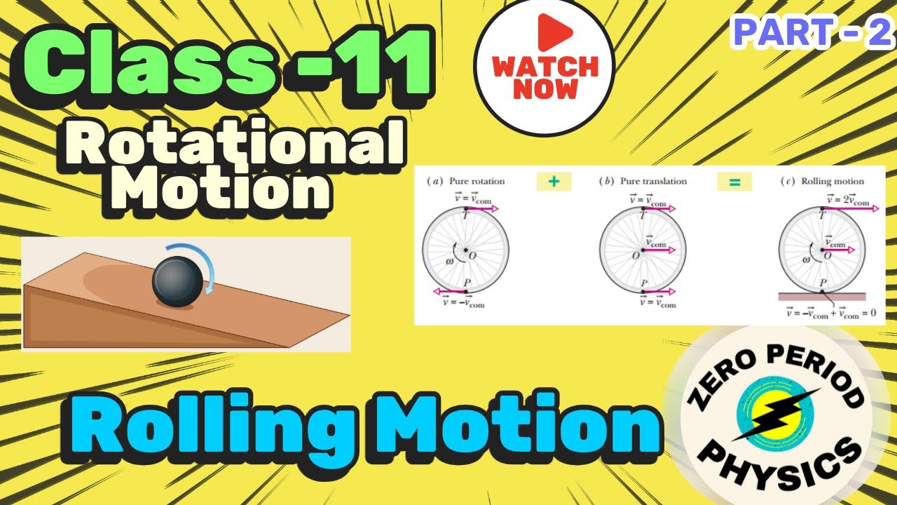 ROTATIONAL MOTION |CLASS 11 - Rolling Motion Part - 2| Lesson -19 |03122025|CBSE/StateBoard