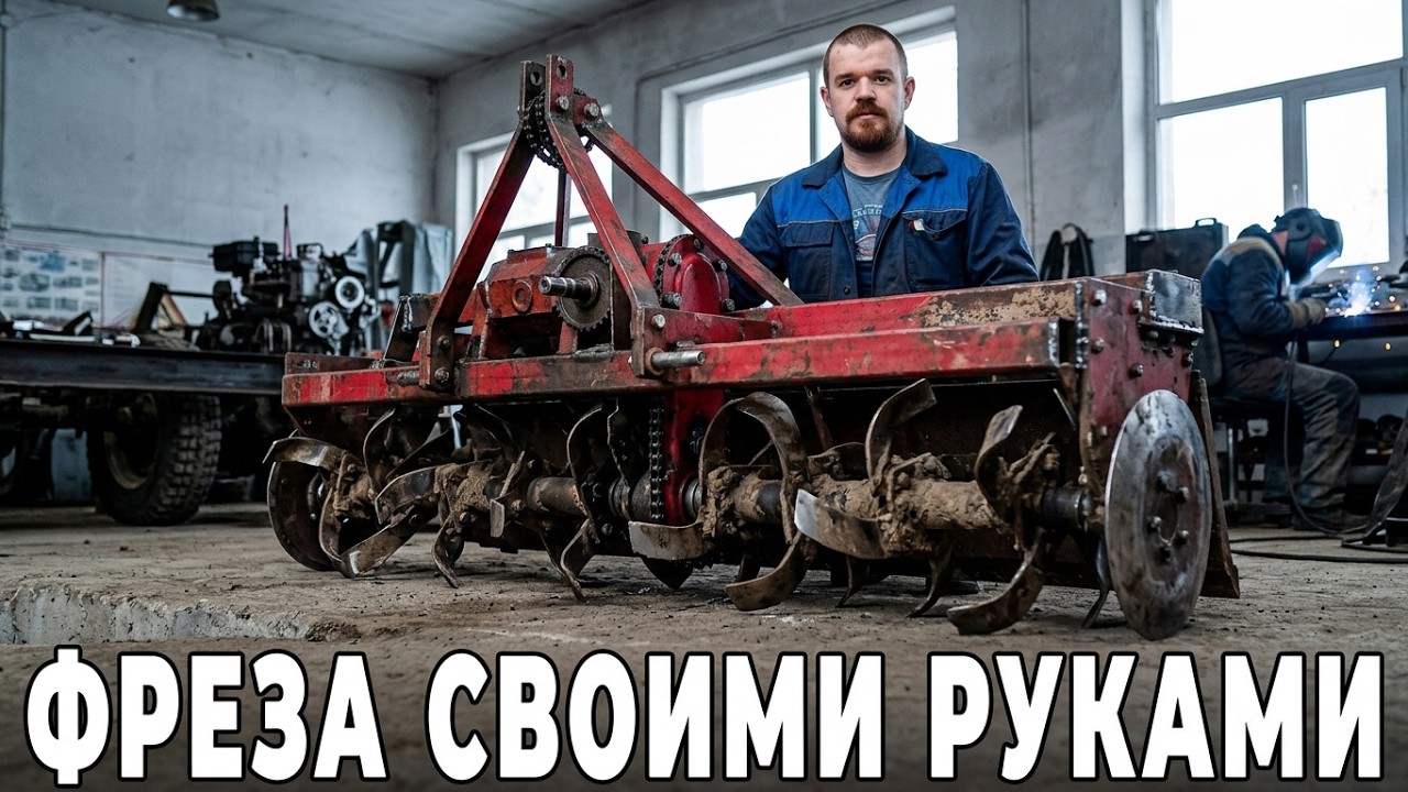[МТ-5] Минитрактор с кузовом. Серия 8. Как сделать фрезу на минитрактор