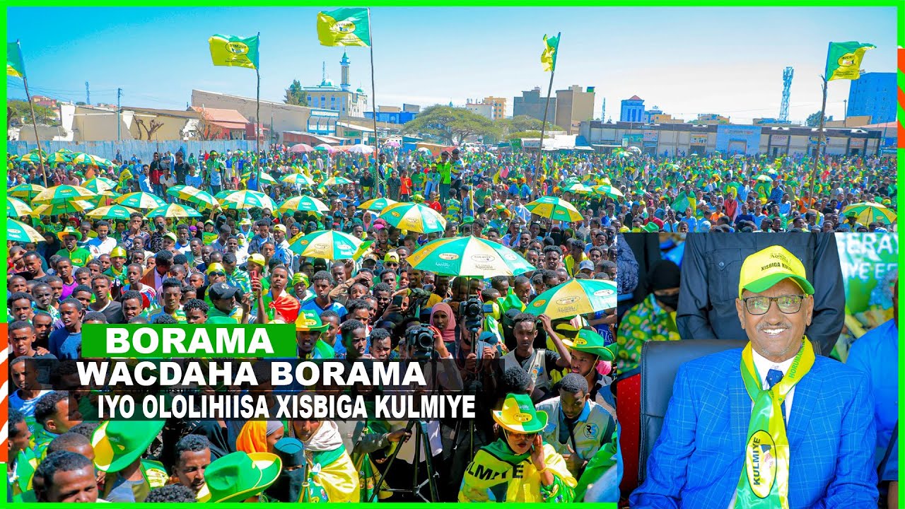 Taageerayaasha xisbiga KULMIYE ee magaalada Boorama ayaa muujiyay cududooda taageero.