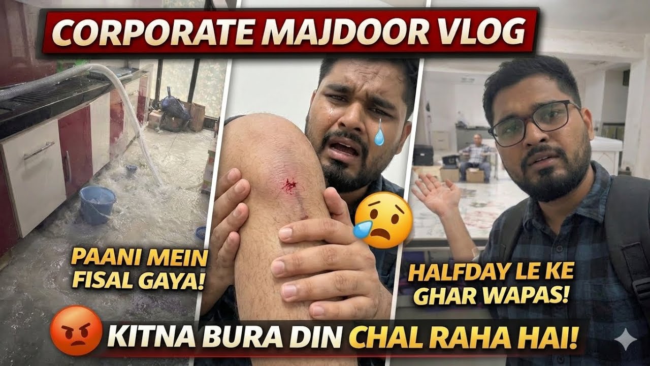Pipe Tuta, Ghar pe Flood, Gir Gaya… Fir Bhi Office! 😭 | Corporate Majdoor Life