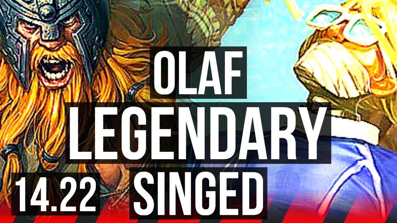 OLAF vs SINGED (TOP) | 72% winrate, 7 solo kills, Legendary | KR Master | 14.22