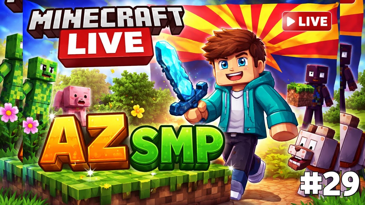 Minecraft SMP Live 🔴😍 AZ GAMES 32🔥