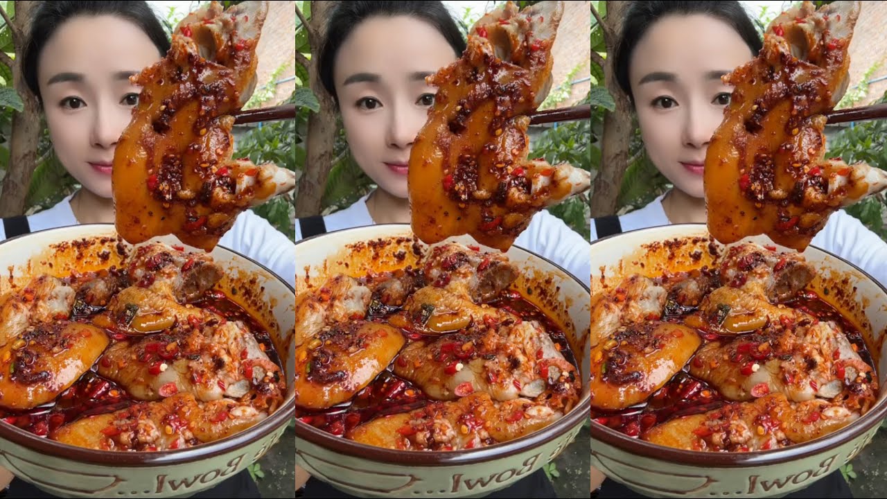 【MUKBANG】SPICY BRAISED PORK BELLY | EATING SHOW | CHINESE FOOD | 食べる|吃播 