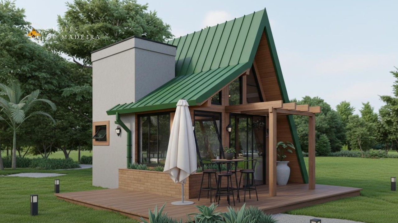 Projeto Chalé Europa - Planta Pronta | 27 m²