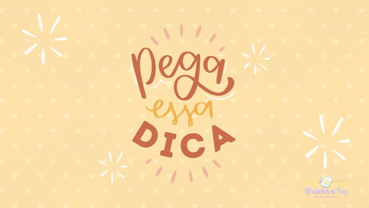 DICA DE BORDADO FLUTUANTE