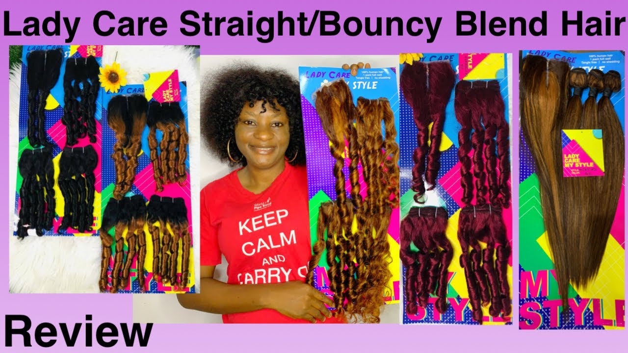 Lady Care(Js) Packet Straight/Bouncy Curls Blend Hair Review|