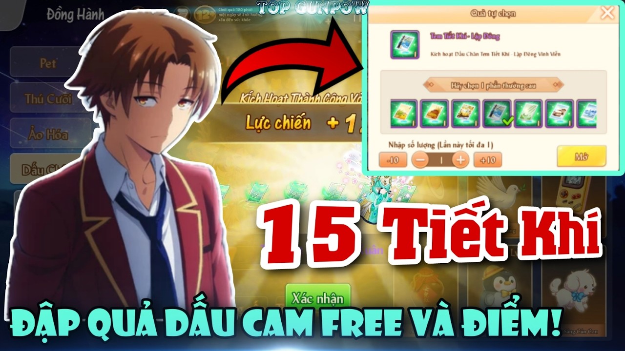 [Top Gunpow] Đập quả dấu cam free trong bộ 15 Tiết Khí và điểm 1vs1!