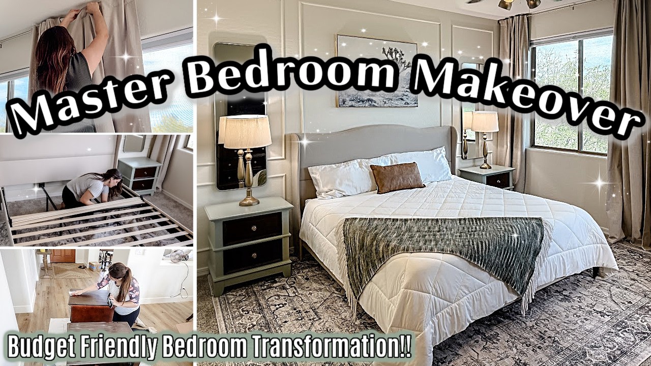 MASTER BEDROOM TRANSFORMATION on a BUDGET!! DIY Wall Molding + Interior Design Tips