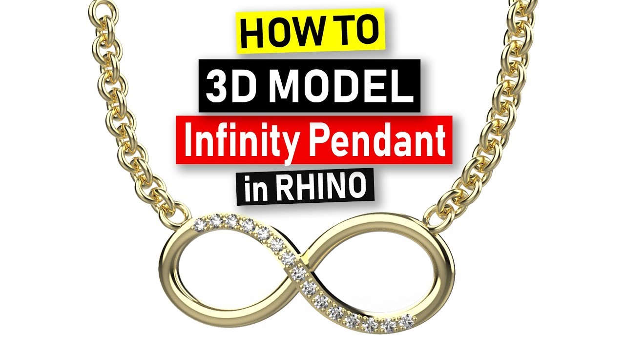 How to Create an Infinity Pendant in Rhino (2019) Rhino 3D: Jewelry CAD Design Tutorial #62