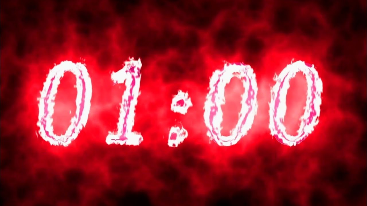 1 Minute Countdown Timer FIRE🔥 Electric